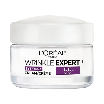 L'Oreal Paris Wrinkle Expert 55+ Crème Yeux Anti-âge avec Calcium, 15 mL