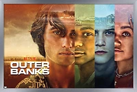 Netflix Outer Banks - Faces Wall Poster, 14.725" x 22.375" Framed
