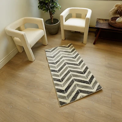 Tapis moderne à montage de branches de tapis