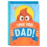 Carte comique en relief de la fête des Pères pour papa, de la part de sa fille ou de son fils – Hallmark (Émticône caca)