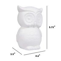 Create Basics Paintable Ceramic Owl Bank