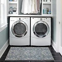 Outdoor Washable Ormond Ivory & Blue 2' x 3' Accent Rug