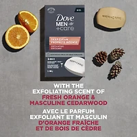 Dove Pain 3-en-1 Mains et Corps + Visage + Rasage Propreté Intense Exfoliant, 106 g (6 pains)