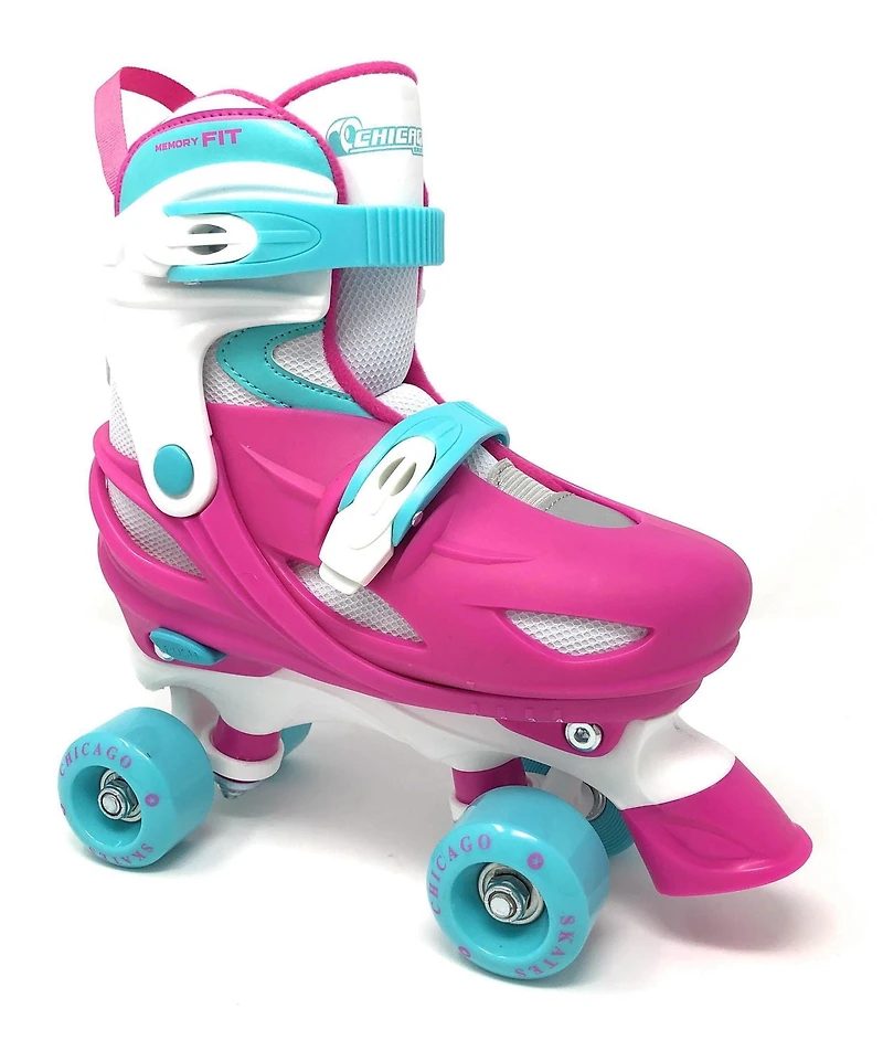 Chicago Girls Pink Adjustable Quad Roller Skate, Size J10-J13
