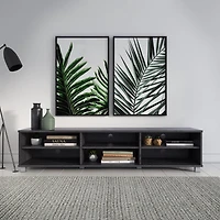 CorLiving Hollywood Modern TV Stand with Open Adjustable Shelves for Most TVs up to 85 inch