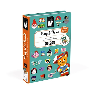 Janod • Fairytales Magneti’Book • 3 to 8 Years • Educational Magnetic Games Toy for Kids Toddler Children • J02588
