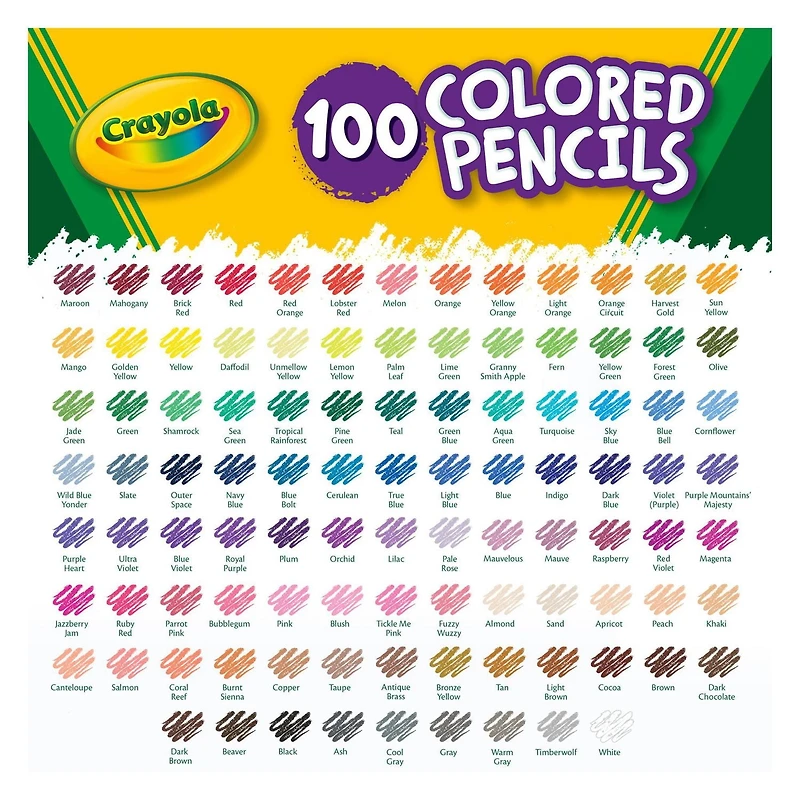 Crayola Coloured Pencils, 100 Count