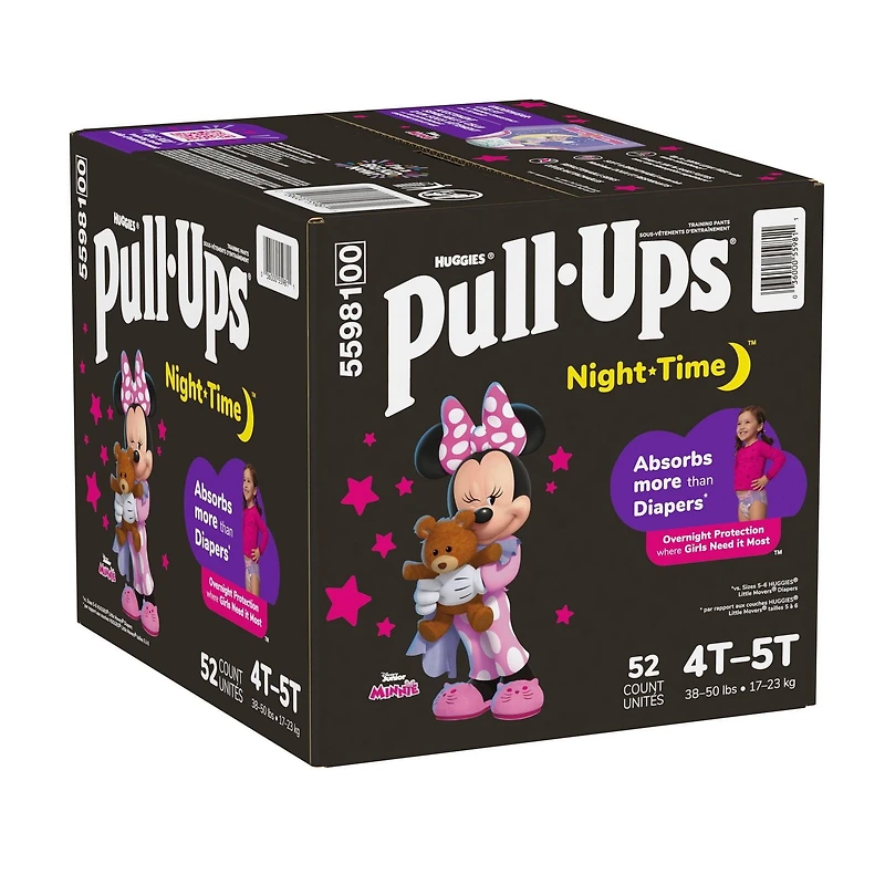 Pull-Ups Night Time Training Pants, Giga Pack, Size: 2T-6T