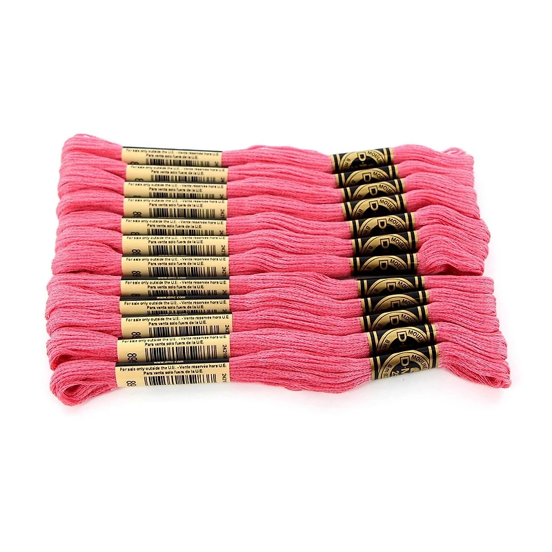 DMC Pink Cotton 6-Strand Embroidery Floss Skein, 8 m (8.7 yd)