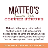 Matteo's Sirop Aromatisant pour Café Sans Sucre, Caramel Salé
