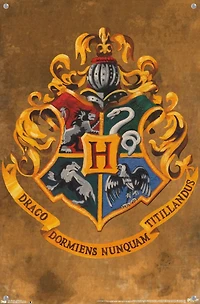 The Wizarding World: Harry Potter - Hogwarts Crest Wall Poster, 22.375" x 34" Framed