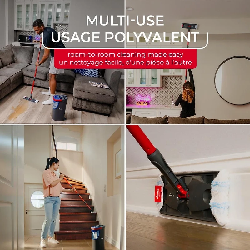 H2prO Flat Mop and Bucket System, Multi-Surface Floor Cleaning