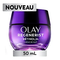 Olay Retinol 24 Face Cream, Anti-Aging Night Moisturizer, Fragrance-Free, Non Greasy - Anti-Wrinkle, Smooth Fine Lines, Tightening, Hydrating Skin Care - Peptides, Glycerin, 50 mL