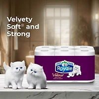 Royale Velour, 2 Ply Toilet Paper, 12 Equal 24 Bathroom Tissue Rolls