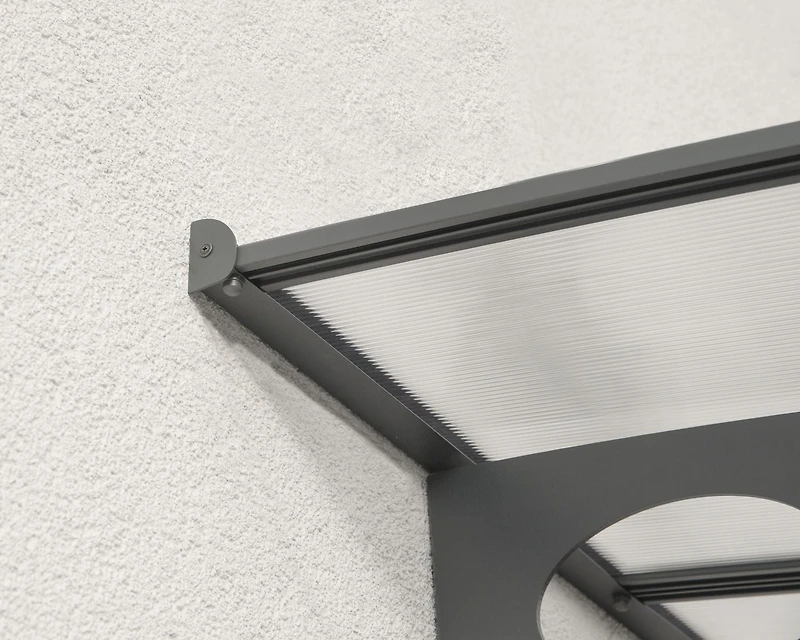 CANOPIA by PALRAM Herald 5 ft. x 22 ft. Door and Window Fixed Awning - Grey