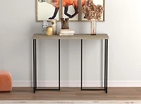 Safdie & Co. Console Table 39L Dark Taupe Black Metal