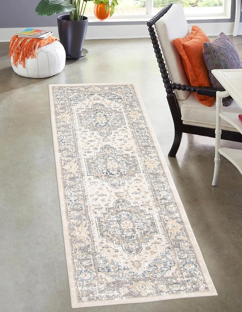 ECARPET Bijara Traditional Area Rug for Living Room, Bedroom, Dining Entrance, Hallway and More.