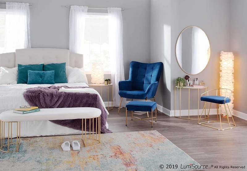 Izzy Contemporary Chair with Ottoman by LumiSource
