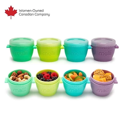 melii Click & Go Pods Contenants de Congélation pour Aliments & Contenants pour Collations - 4x4oz