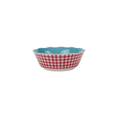 Hometrends Cherry Bamboo Melamine Bowl $6.5$ Inch, Blue