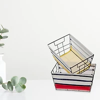 Storage Wire Caddy and Cloth Stripes - Set of 2