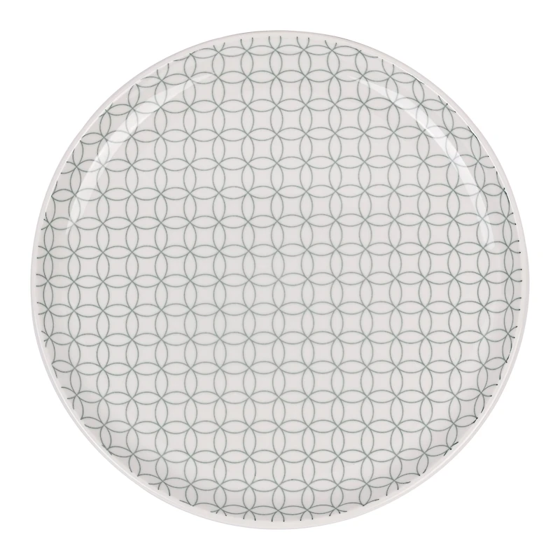 Mainstays Alessandra Sage Green 4-pack Stoneware Dinner Plate Set, 10.2"