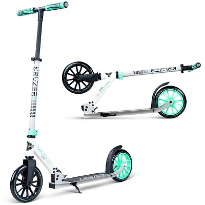 Madd Gear Folding Commuter Scooter for Adults & Teens – Kruzer 200 –  White/Teal