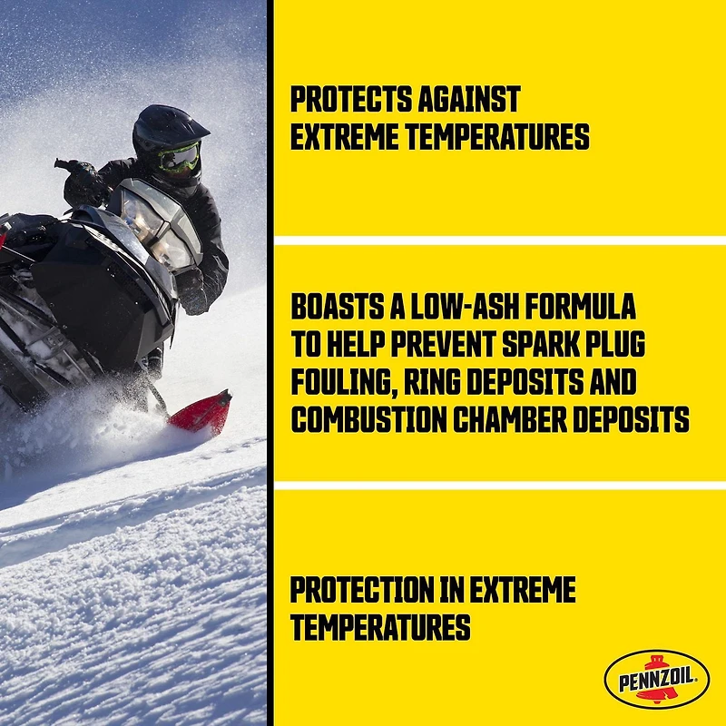 Pennzoil Snowmobile Premium Plus 2-Cycle Engine Oil, 0.946 Litre