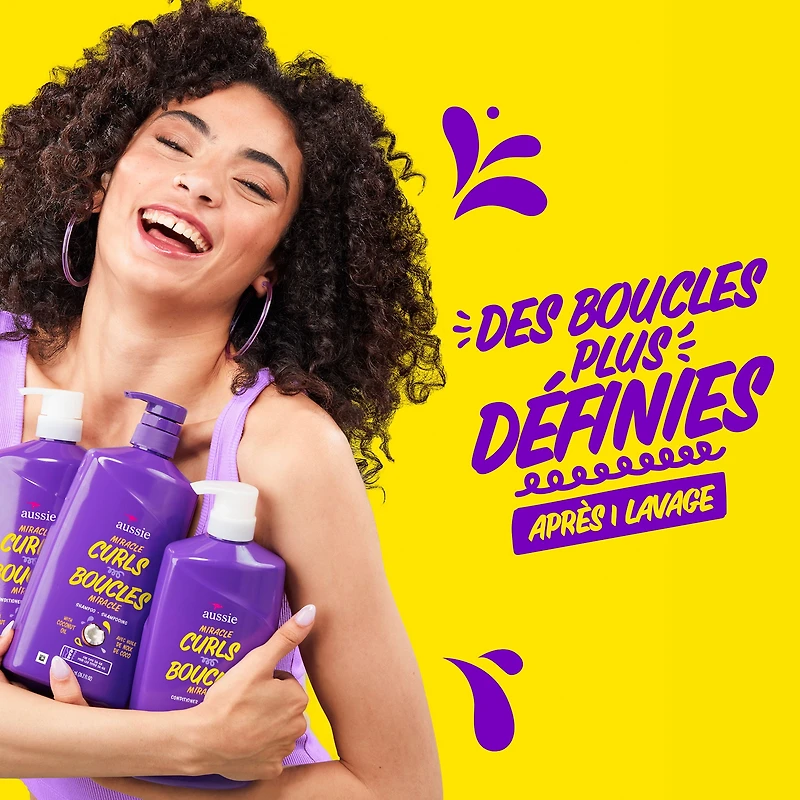 Aussie Miracle Curls with Coconut & Jojoba Oil, Paraben Free Shampoo