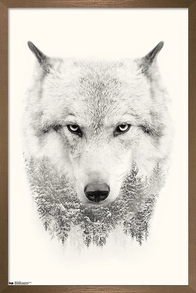 Wolf - Trees Wall Poster
