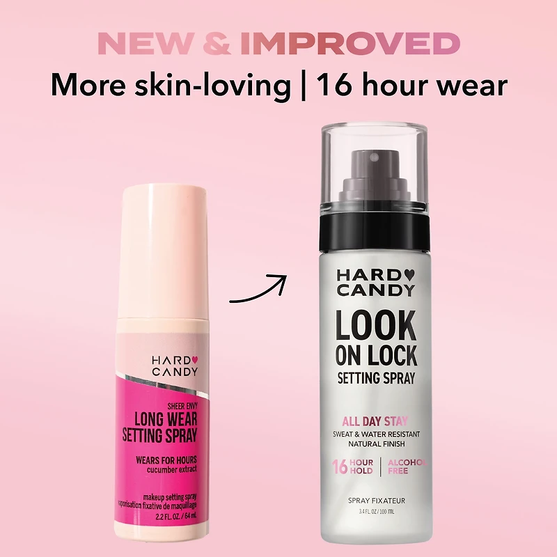 Hard Candy Look On Lock Setting Hard Candy Look On Lock Free, tenue 16 heures, résistant à la transpiration, longue tenue