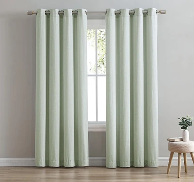 Panneau de fenêtre simple en faux lin
