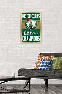 NBA Boston Celtics - 2024 NBA Finals Team Logo Wall Poster, 22.375" x 34" Framed