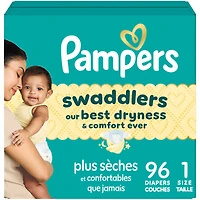 Pampers Swaddlers Diapers, Size (- lbs), Absorbent, Keeps Baby Dry and Comfortable