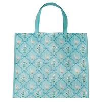 Walmart Sac d’épicerie réutilisable printemps, sac fourre-tout avec porte-bouteilles, bleu