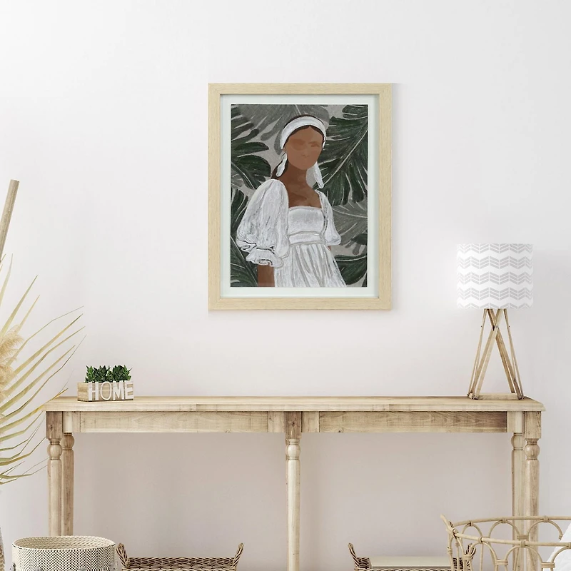 No Brand Framed 12x16 Lady Portrait Wall Art