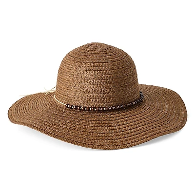 Time and Tru Women's Straw Floppy Hat