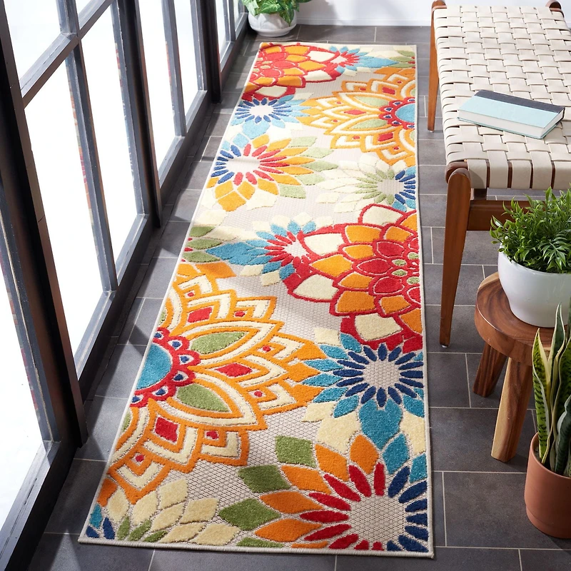 SAFAVIEH Cabana Quincy Floral Outdoor Area Rug