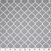 Fabric Creations Light Grey White Moroccan Lantern Cotton Fat Quarter 45 × 53 cm (18 × 21 in), 18x21