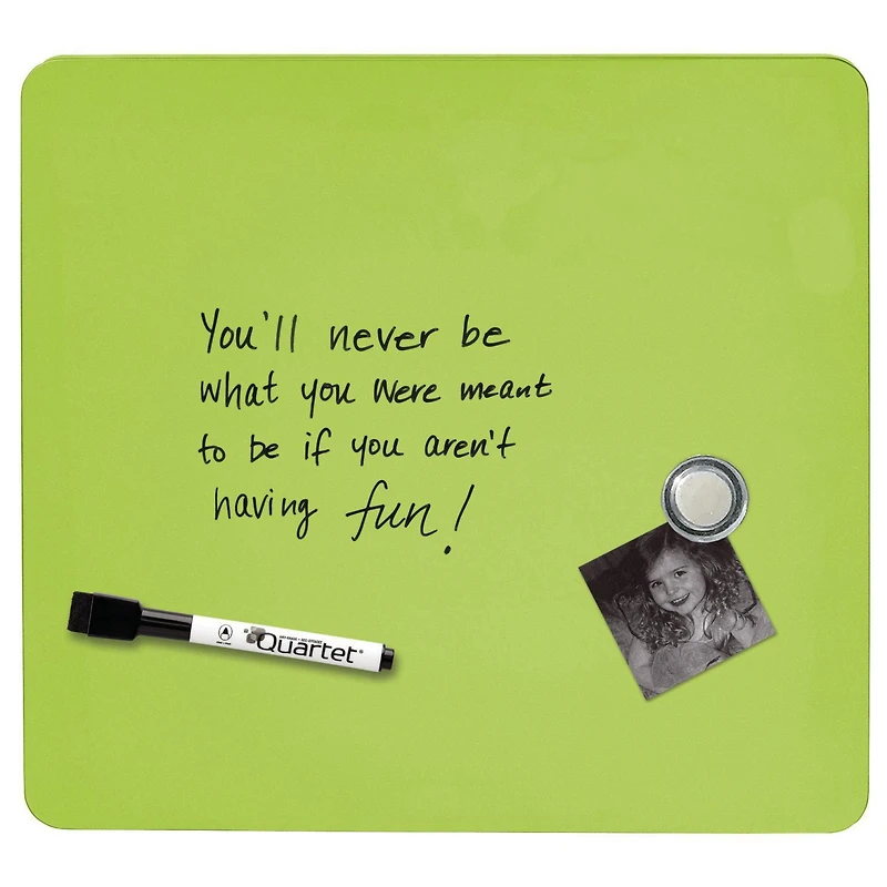 Quartet Magnetic Dry-Erase Tin Tiles, Frameless, Assorted Colours, 12" x 12"