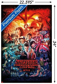 Netflix Stranger Things - Three Seasons One Sheet Wall Poster, 22.375" x 34"