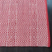 Tapis tissé à plat en coton chevrons Fabstyles pour salon, couloir, patio