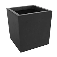 Tierra Verde 13in W x 14in H Citadel Horizon Medium Recycled Self-Watering Indoor/Outdoor Square Planter-Black