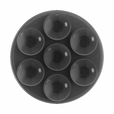 PopSockets PopGrip Suck-up pour MagSafe Rond avec Adaptateur Noir Transparent