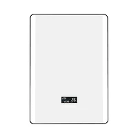 Miroir à DEL Ecoway Luna, Miroir de salle de bain éclairé monté au mur avec haut-parleur Bluetooth, anti-buée et horloge