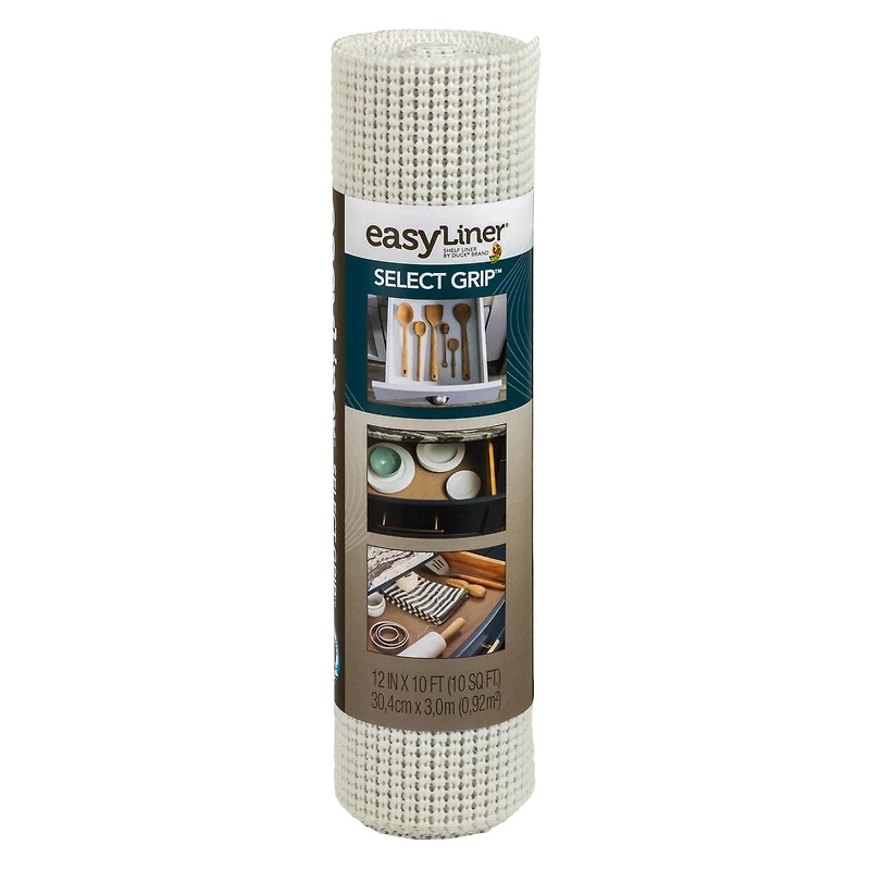 Select Grip EasyLiner Brand Shelf Liner, White, 12 in. x 10 ft.