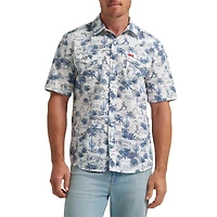 Wrangler® Men's Short Sleeve Print Shirt