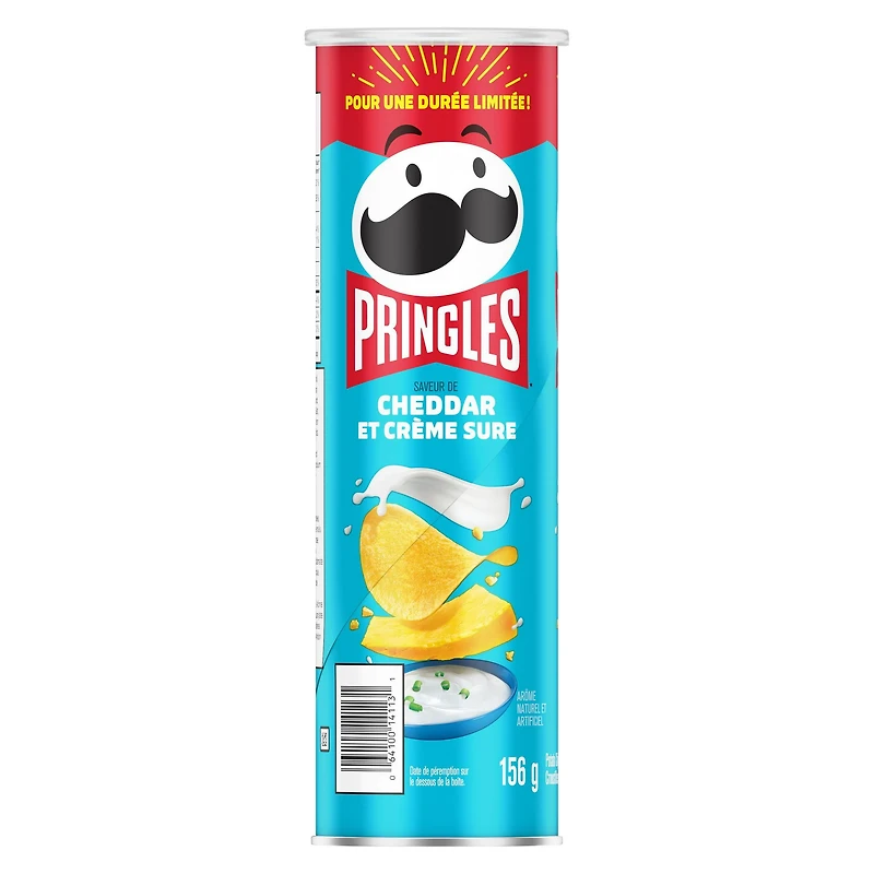 Pringles* Cheddar & Sour Cream Flavour Potato Chips 156 g