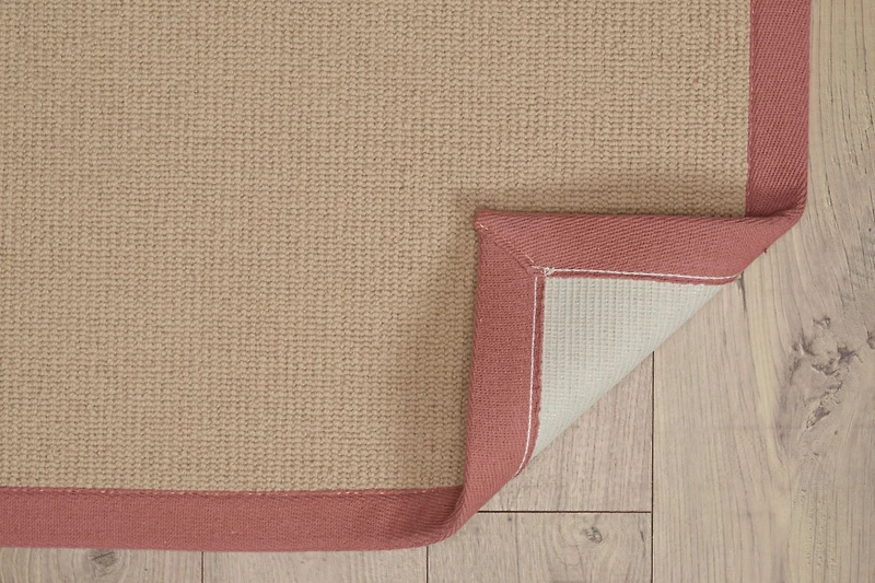 Tapis d'appoint Athena sisal et orange brûlé de 4 pi x 6 pi