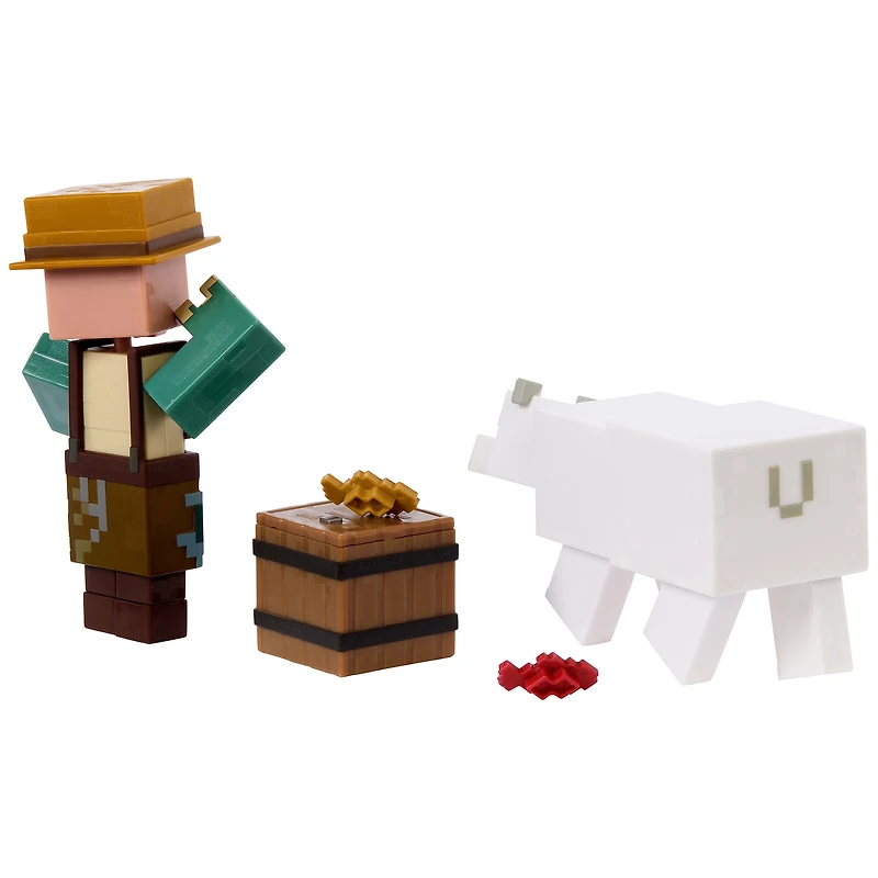 Minecraft Action Figures & Accessories 2-Pack, 3.25-inch Scale Collectible Sets (Characters May Vary)